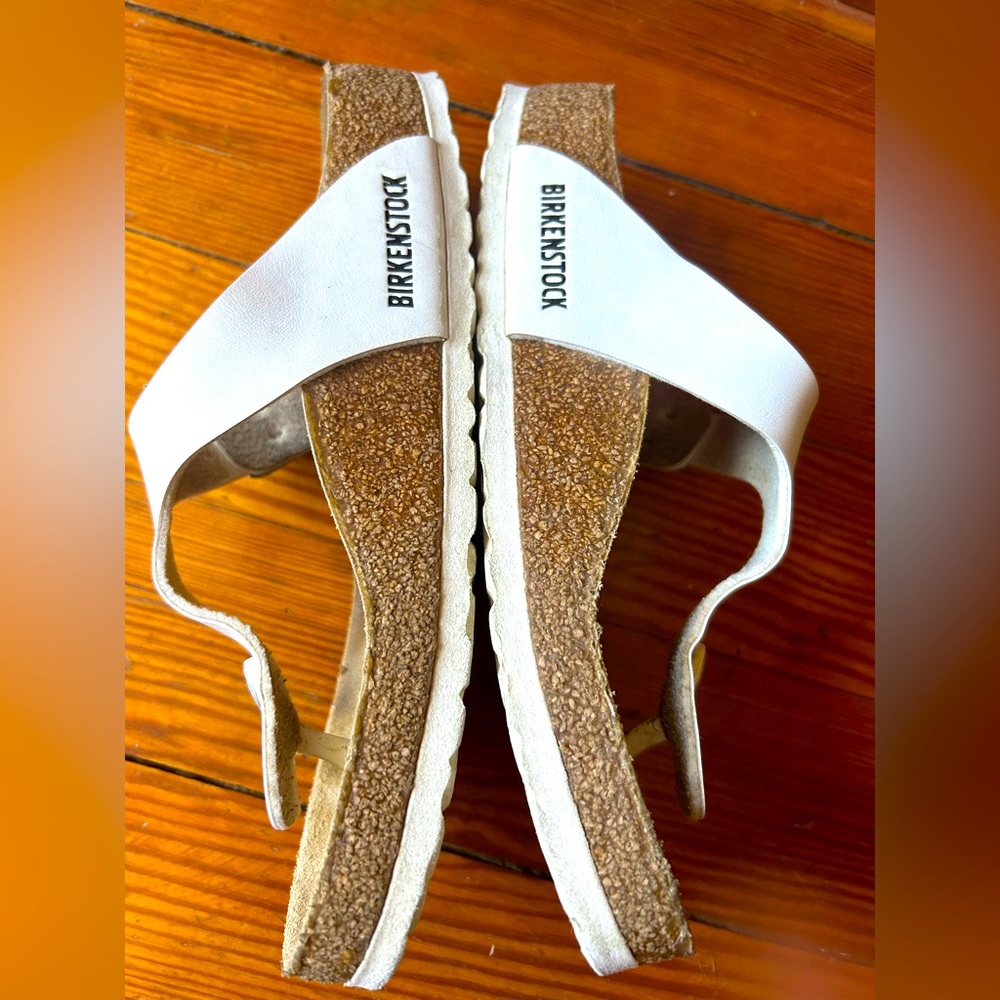 White Birkenstock Giza Sandal